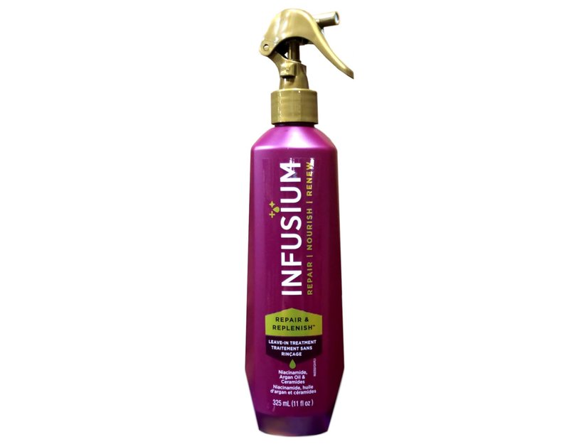 Infusium Professional Shampoo 13.5 oz, Conditioner 13.5 oz, and Leave-In Treatment 11 oz Set - Repair & Replenish - 3 Bottles