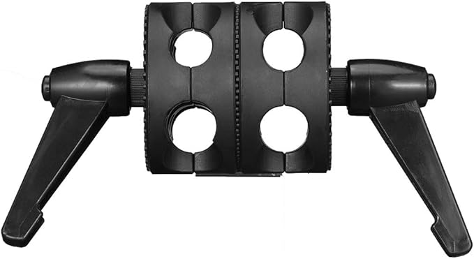 SUPON Dual Head Grip Swivel Clamp Head Holder Bracket Compatible for Photography Studio Flash Reflector Boom