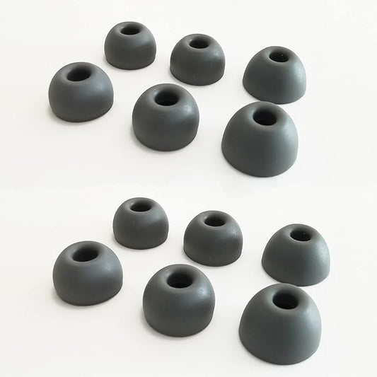Silicone Ear Tips for Beats Fit Pro, Studio Buds & Solo Buds, Universal Replacement for Beats Earbuds, 6 Pairs LMS Gray