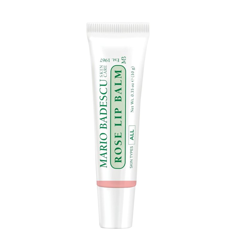 Mario Badescu Moisturizing Rose Lip Balm for Dry Cracked Lips, Infused with Coconut Oil and Shea Butter, Ultra-Nourishing Lip Care Moisturizer for Soft, Smooth and Supple Lips, 3 Pack