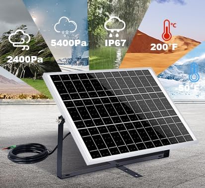 ECO-WORTHY Solar Panel Kit 25W 12V Solar Battery Charger Trickle Maintainer, 25W Solar Panel + Adjustable Mount Bracket + Upgrade Controller,for 12V Batteries Cars RV Boat Motorcycle Marine