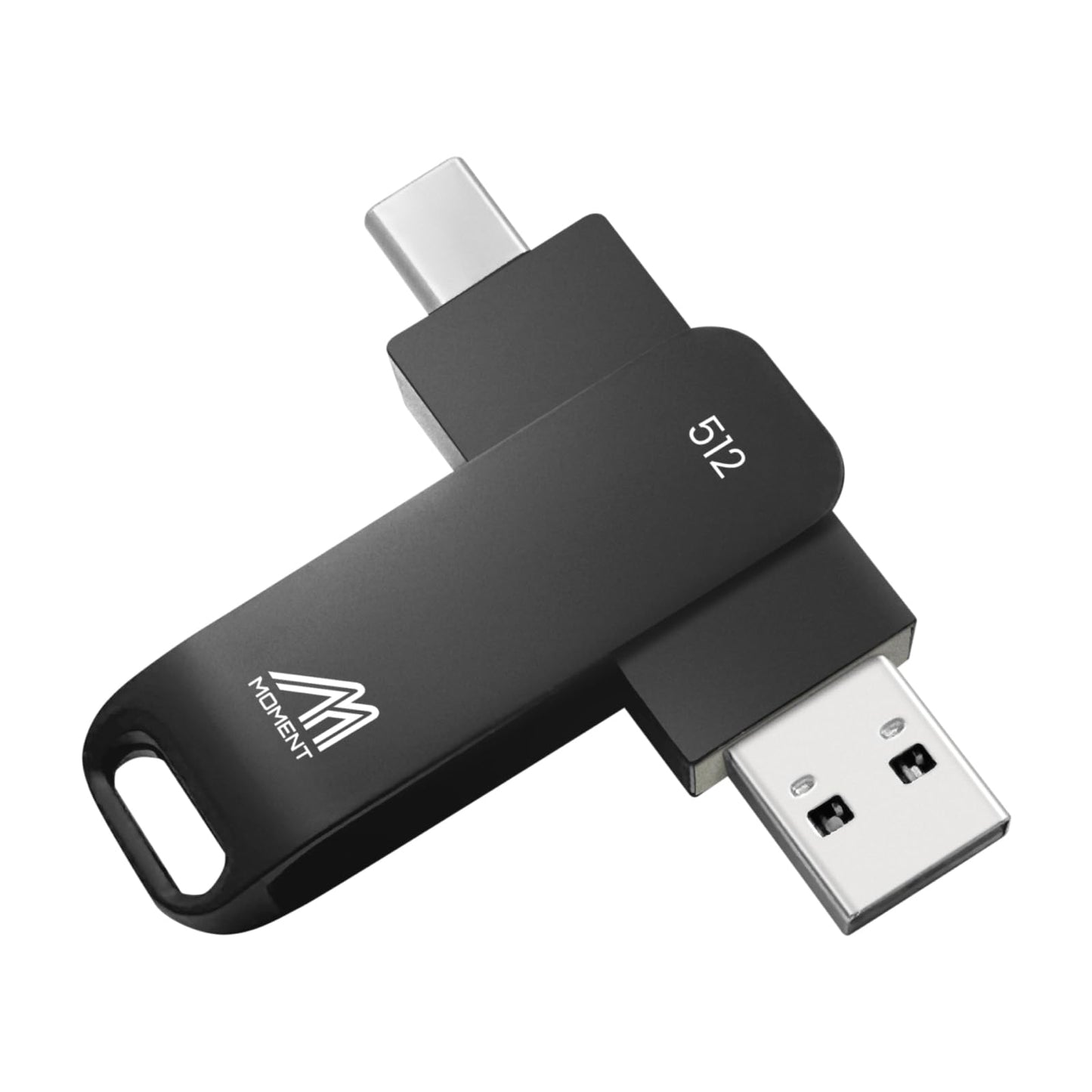 MMOMENT 512GB MU P50 External SSD – USB-C & USB-A Compatible, Portable USB 3.2 5Gbps SSD, 530MB/s Read, 480MB/s Write, Sustained 110MB/s – Works with iPhone-15+, Android, PS5, Steam Deck, PC