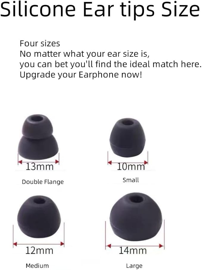 Aginkgo Replacement Ear Tips for Beats Urbeats2.0 Tour2.0 ibeats Beats x, Beats Flex Secure Fit for Powerbeats Pro Silicone Earbuds Washable Sweat-Resistant Noise Isolation 8 Pairs (Black)
