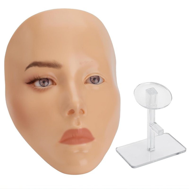 Silicone Makeup Practice Face Board - 5D Reusable Training Model for Beginners | Ideal for Eyeshadow Techniques