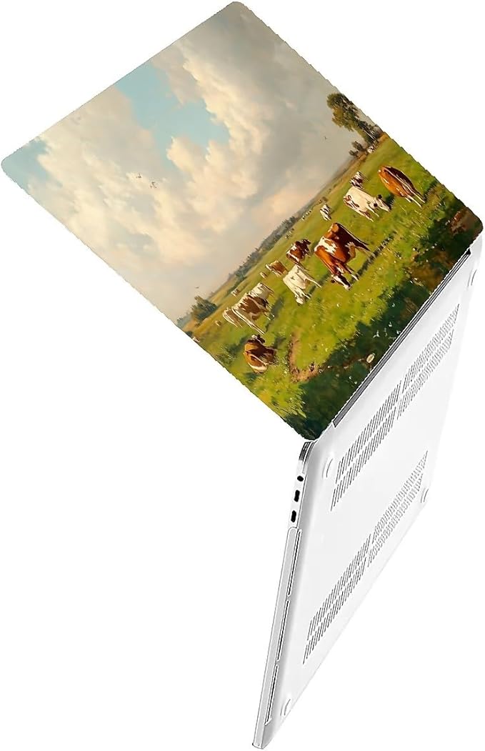COTAIL Compatible with MacBook Air 13.3 13.6 Inch Case 2022 2021 2020 2019 Plastic Hard Shell Case Cover,13.3 Pro(A1706/A1708/A1989/A2159/A2289/A2338), Cows and Sheep