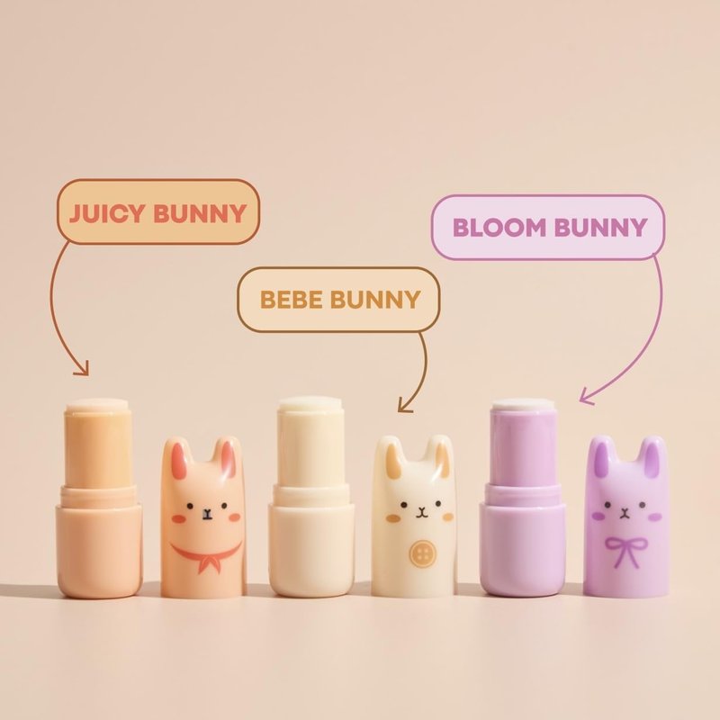 TONYMOLY Pocket Bunny Perfume Bar Stick Set for Women - Long-Lasting Solid Fragrance Balm - Travel Size 3-Pack, Cute K-Beauty Gift, Easter Basket Stuffer