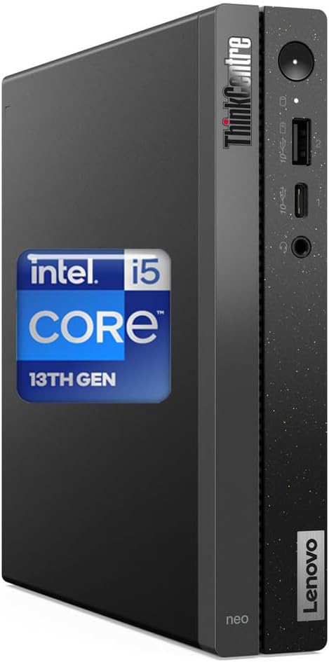 Lenovo ThinkCentre neo 50q Gen 4 Business MFF Desktop, 13th Gen Intel Core i5-13420H, 16GB RAM, 512GB PCIe SSD, Display Port, HDMI, RJ-45, Wi-Fi, Windows 11 Pro