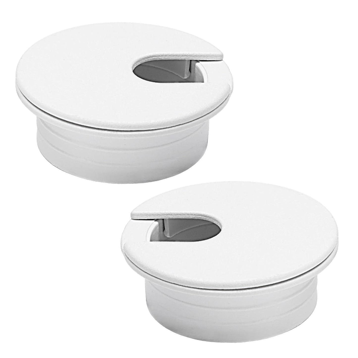 EASYEAH 2 Pcs Desk Grommet 1-1/2" / 38 mm, Desk Cord Hole Cover, Cable Grommet ABS Plastic, Desk Hole Grommet for Home & Office Pc, Detachable Cable Cord Organizer-White