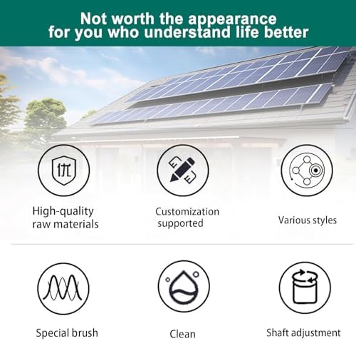 Automatic Solar Panel Cleaning Kit - 7.5m Water Fed Pole, Roller Brush Tool for Efficient Photovoltaic Panel Cleaning, Roof Water Brush for Easy Maintenance