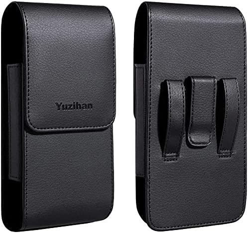 Yuzihan Fit for iPhone 13 Mini 12 Mini iPhone SE 2020 iPhone 8 7 6S 6 Belt Holster Premium Leather with Belt Clip Loop Fit with Defender Case Protective Armor Battery Case On