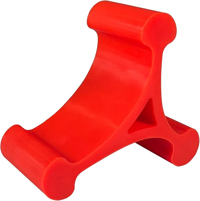 Mica Design Company Skalene Phone Stand - 100% Silicone Rubber, Adjustable Phone Holder, Prop, Rest - Desk, Office, Home, Kitchen Accessory (Flash Red)