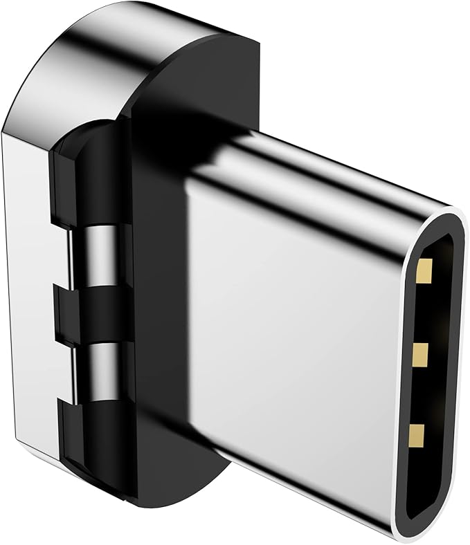 CNakdDG Magnetic Connector Tips Head for USB-C Android Devices (4 Pack), only Compatible 5A Magnetic Charging Cable or Magnetic Adapter