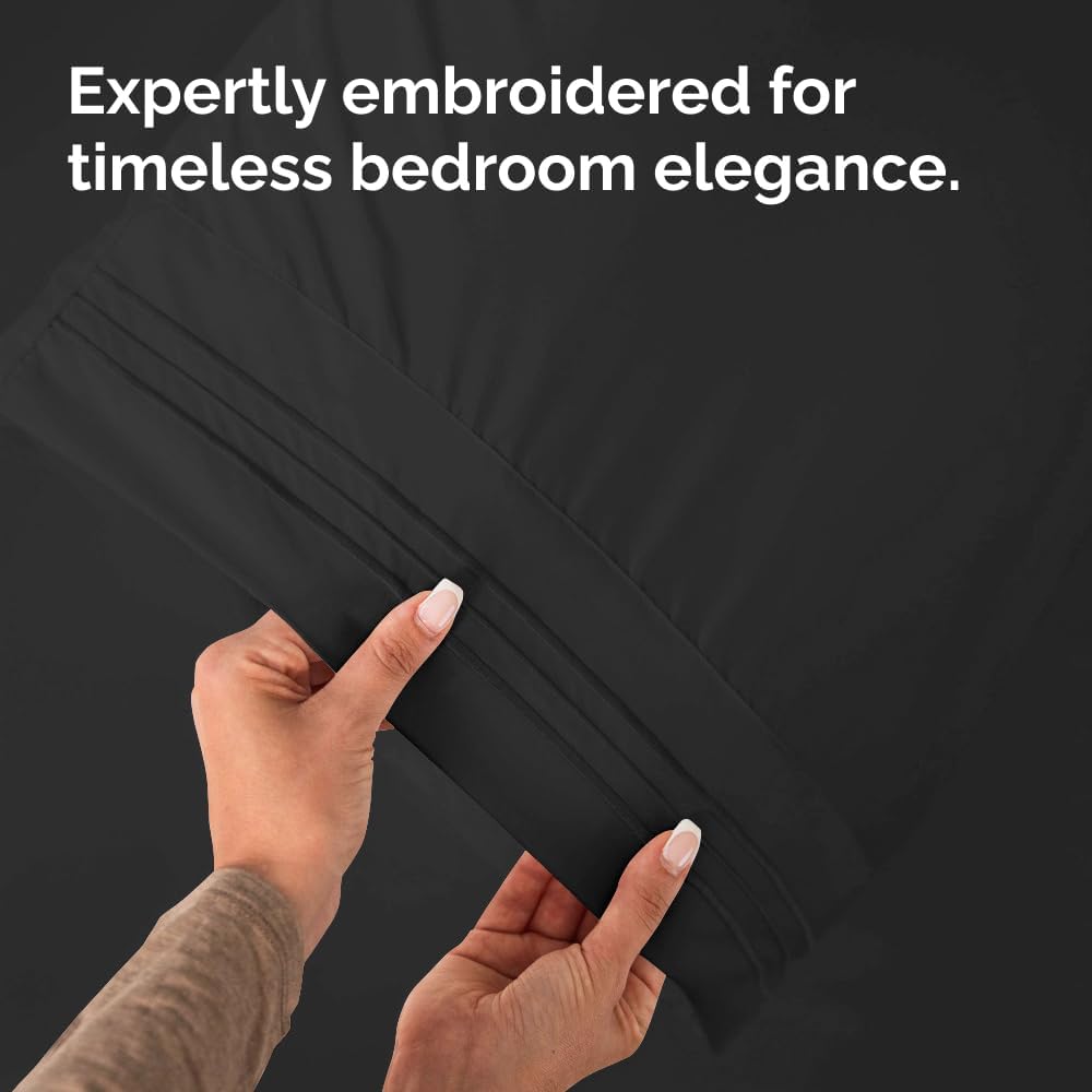 Queen Pillow Cases by [Brand Name] - Ultra Soft Hotel Quality Covers | Wrinkle-Free & Stain Resistant - 2 Piece Set in Black