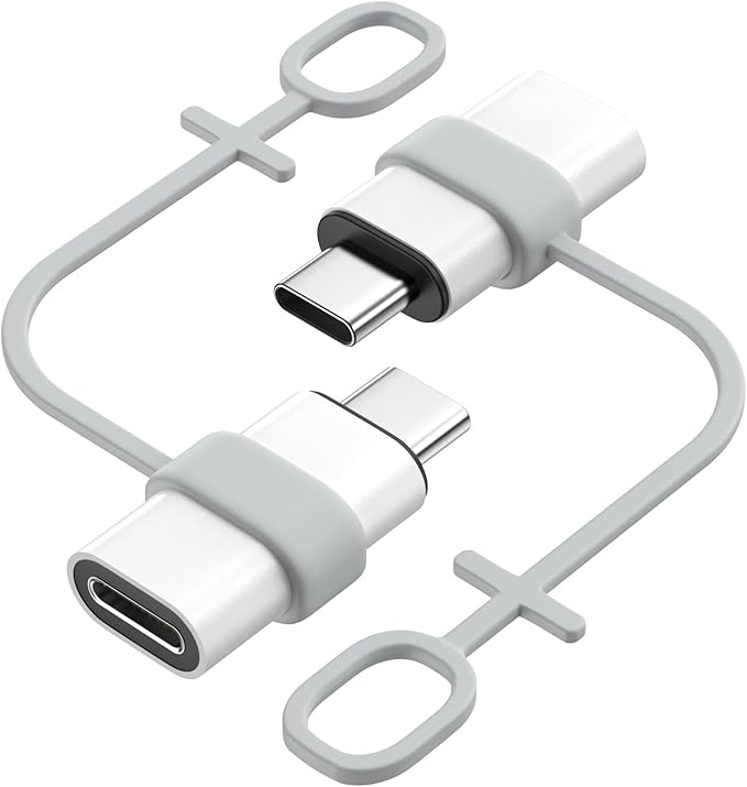 MoKo Lightning to USB C Adapter 2Pack, NOT for Lightning Earbuds/Headphones/OTG, USB-C to Lightning Adapter for iPhone Air 17 16 15 Pro Max Plus,iPad Pro/Air,Galaxy,ONLY for Charging/Data Sync, White
