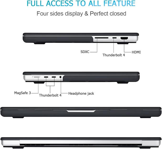 Mektron Case for 2026 M5 MacBook Pro 16 inch A3429 A3428 M4 A3403 A3186 M3 A2991 M2 A2780 M1 A2485 (2021-2025) Pro/Max with Liquid Retina XDR, Hard Shell Plastic Laptop Cover, Black