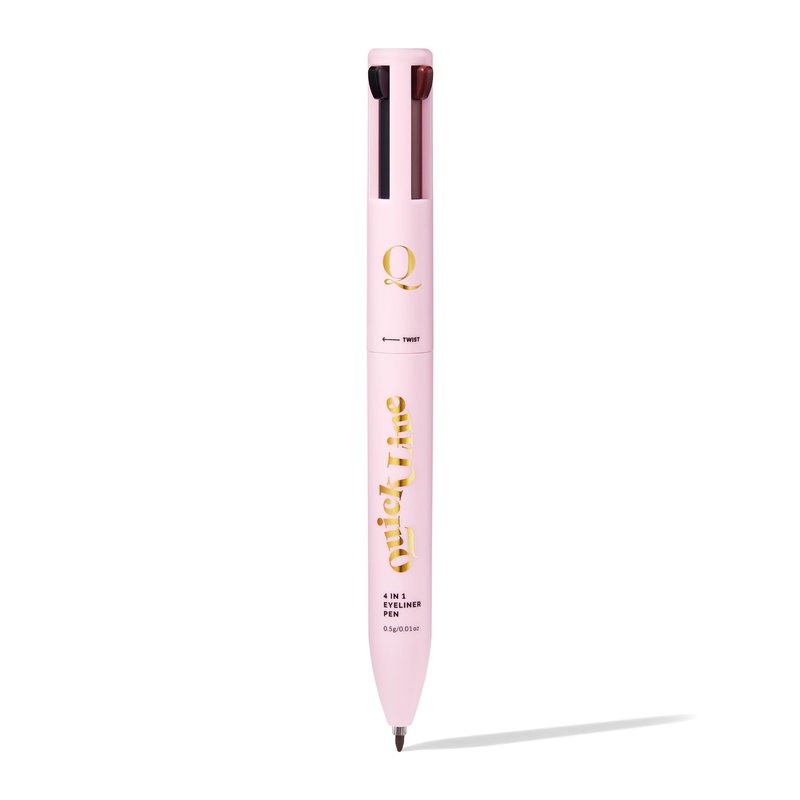 The Quick Flick 4-in-1 Makeup Eyeliner Pen – Black, Brown, Burgundy & Gold Shades – Smudge-Proof, Vegan, Blendable – Long Lasting Eyeliner for Bold & Subtle Looks (fit colors 4 in 1 makeup pen)