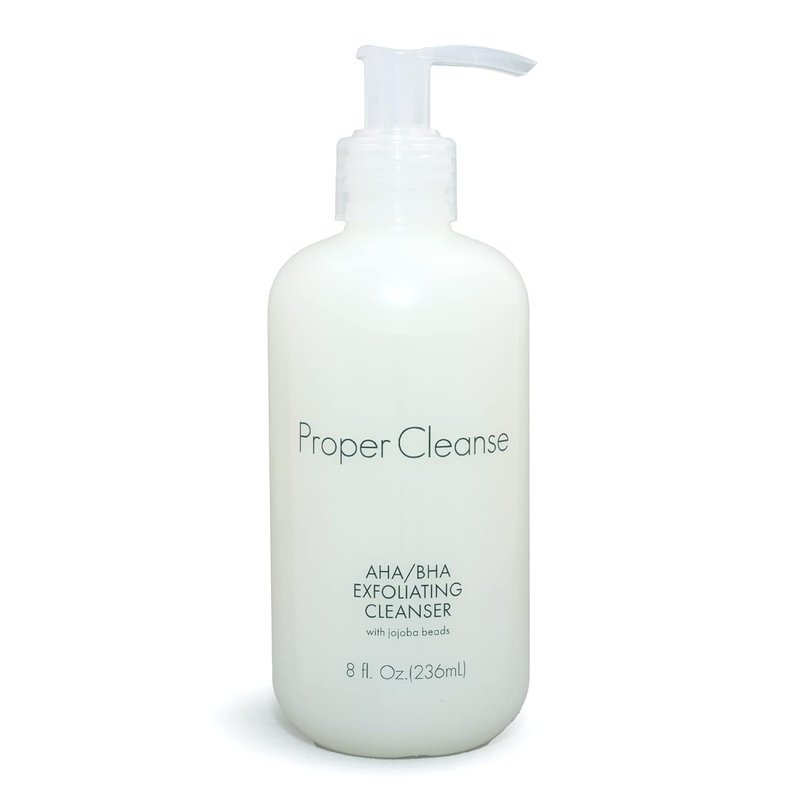 AHA/BHA Exfoliating Cleanser with Jojoba Oil - Deep Cleanse & Refresh 8 oz