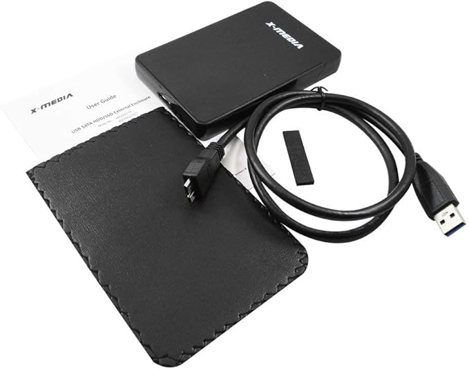 X-MEDIA XM-EN2279U3 2.5-Inch Tool-Free USB 3.0 SATA Hard Disk Drive HDD External Enclosure Case for 7mm / 9.5mm 2.5-Inch SATA HDD and SSD