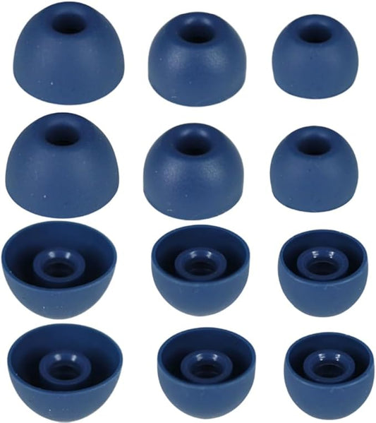 Aginkgo Replacement Ear Tips for Beats Fit Pro, Beats Studio Buds+, Beats Studio Buds, Beats Solo Buds Silicone Earbuds Washable Noise Isolation, Fit in The Charging Case, 6 Pairs S/M/L (Tidal Blue)
