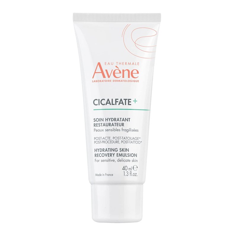 Avène Cicalfate+ Hydrating Skin Recovery Emulsion - 24HR Moisture for Post-Procedure & Tattoo Care | 1.3 Fl Oz