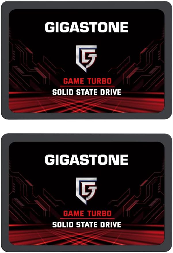 Gigastone 128GB Game Turbo SSD (2-Pack) Up to 500MB/s with SLC Caching Gaming/PC/Desktop/Laptop Upgrade SSD 5-Year Warranty 2.5" SATA Internal Disk Solid State Drives 2.5 inches SATA 3.0 Disk