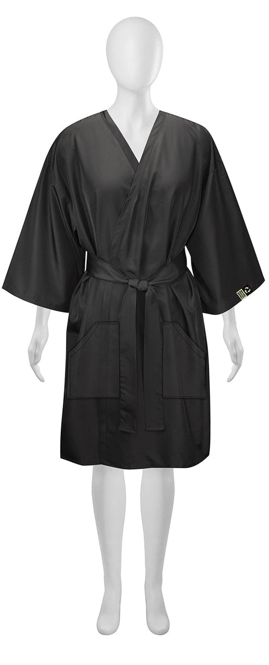 Olivia Garden All-Purpose Hairdresser Gown with Color Bowls, Waterproof Smock for Haircuts, Bleaching, and Styling