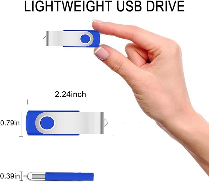 200 Packs of 4GB Bulk Flash Drive EASTBULL FAT32 USB Drives Pack 4G (Blue)