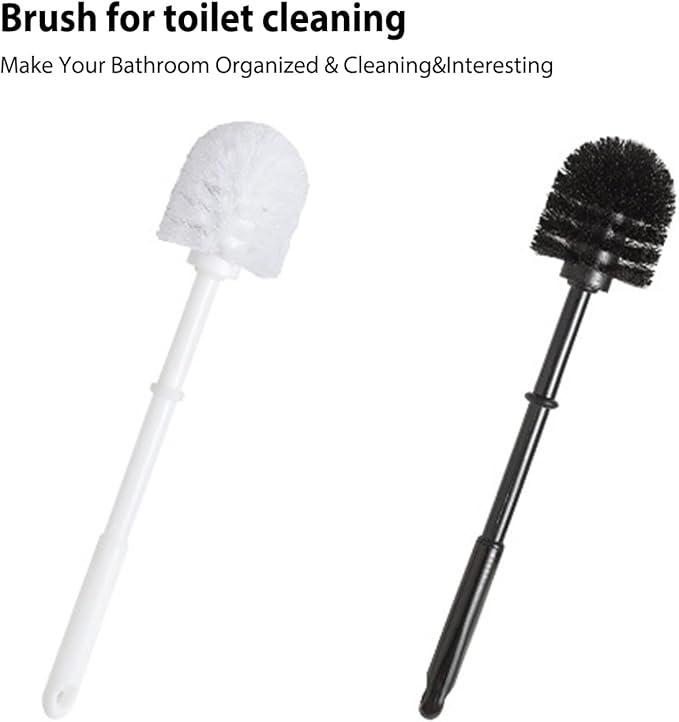 Shar Pei Hideaway Toilet Brush Holder - Concealed Brush Storage, Modern Black Ceramic Bathroom Organizer with Sturdy Brush & Foam Protection, Dog Lover Gift