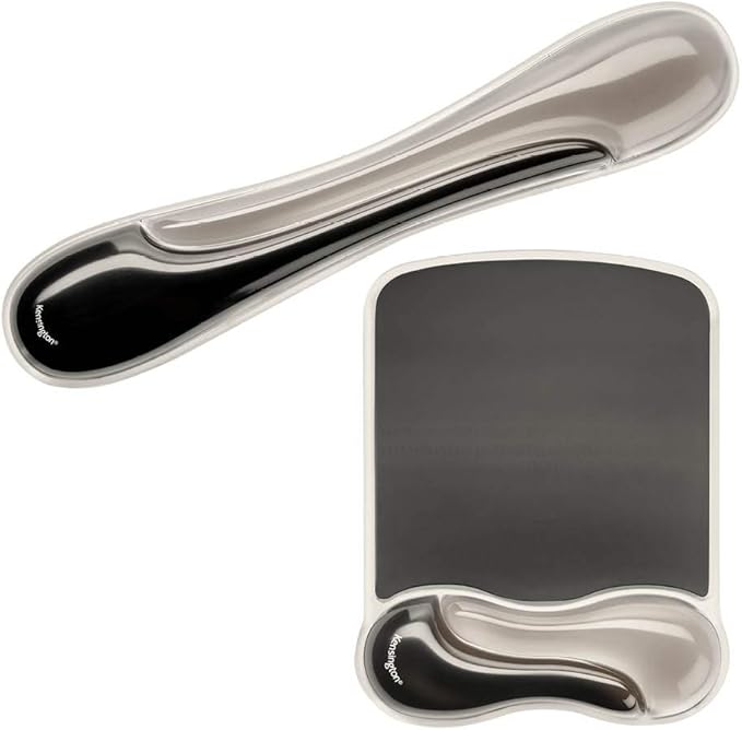Kensington Mousepad and Wrist Rest, Practical, Gel Pillow, 11-2/5"Wx17-7/10"Lx1-7/10"H,GY (KMW52500) Each, Gray