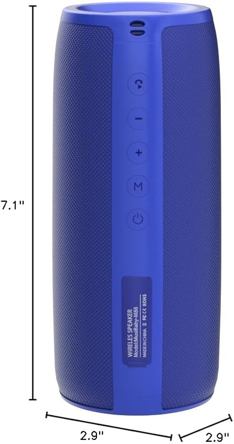 Musibaby Bluetooth Speaker, M88 Speakers,Dual Pairing, Bluetooth 5.3,Loud Stereo Sound,Booming Bass,30H Playtime for Home& Outdoor Party,Beach,Portable Speaker,Gifts(Blue)