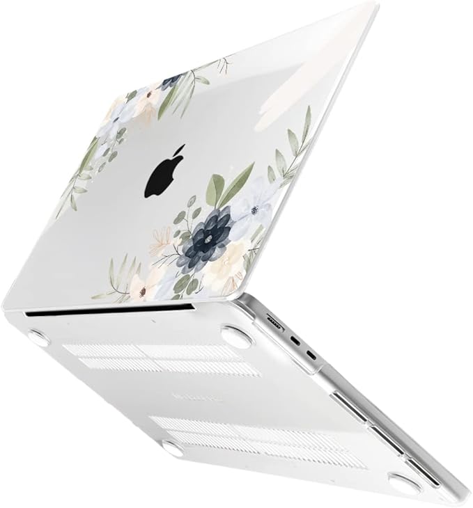 MEEgoodo Case for M5/M4/M3/M2 MacBook Air 13 inch 2026 2025 2024 2022, Fit Model A3449/A3240/A3113/A2681, Case Compatible with MacBook Air 13.6-inch, Vintage Floral