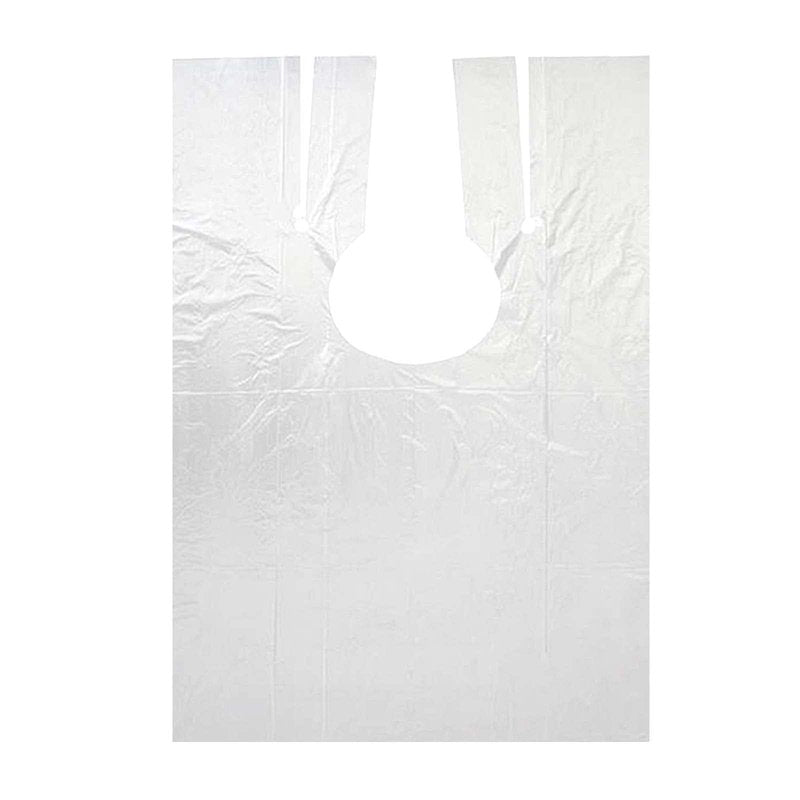 TAICHEUT 400 Pcs 35 x 47 Inch Disposable Clear Plastic Hair Salon Capes, Waterproof Barber Capes for Barbershop and Salon