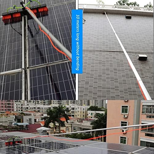 Telescopic Window Cleaning Pole with 30CM Brush Head Ideal for Cleaning Photovoltaic Panels Solar Panels and More 5m Extendable Pole for Easy Rea and Efficient Cleaning