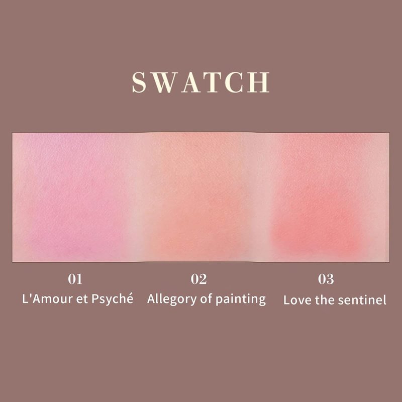 MilleFée Angel Gradation Blushes 5g Long Wear Shimmer Millefee Powder Palette for Beauty Cheek (03 Love the Sentinel)