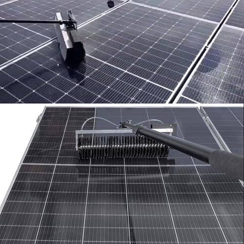 Automatic Solar Panel Cleaning Kit - 7.5m Water Fed Pole, Roller Brush Tool for Efficient Photovoltaic Panel Cleaning, Roof Water Brush for Easy Maintenance