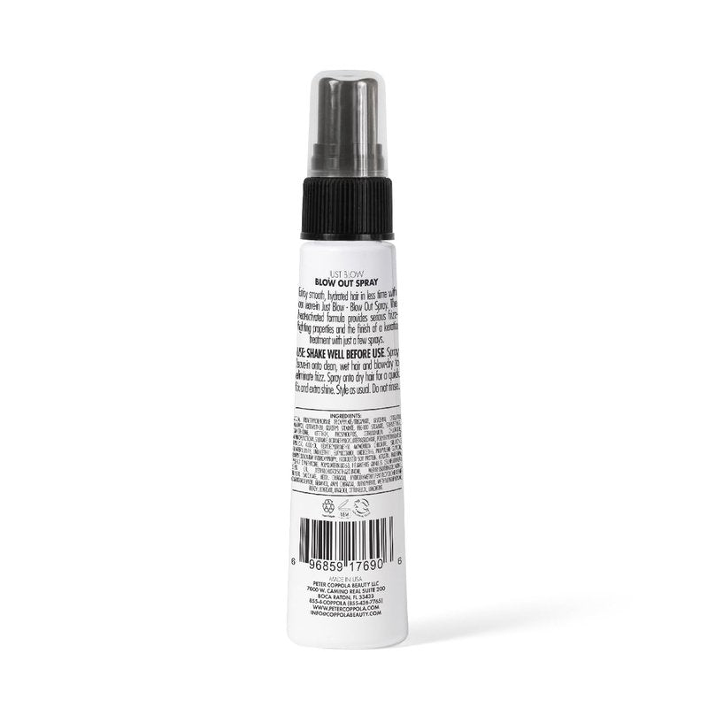 Peter Coppola Just Blow - Heat Protectant Spray for Smoother, Straighter Hair - Reduces Blow Dry Time, Conditions and Adds Shine, Travel Size 2 oz