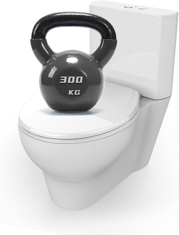 Commercial Round Toilet Seat 17" â Soft Close, Quick-Release & Attach Hinges, Grip-Tight Bumpers, Durable Mark-Resistant Plastic, Easy Install & Clean, White â Color: White 17" Round PP