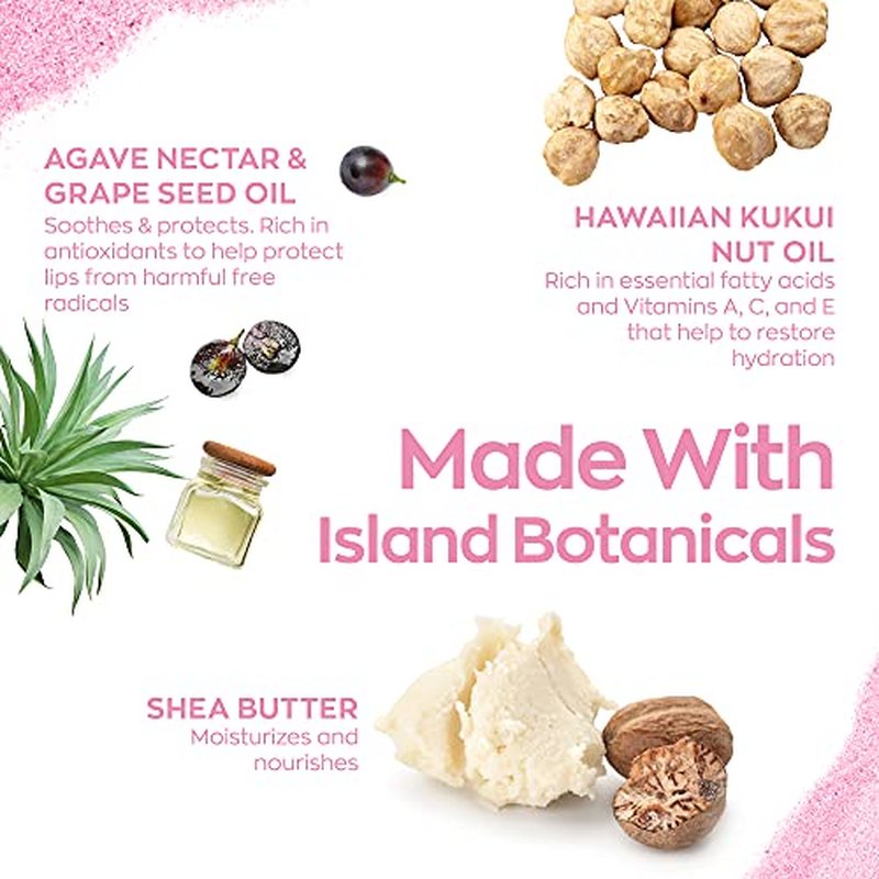 Hanalei Lip Treatment Bundle - Clear & Rose | Nourishing Kukui Oil, Shea Butter & Agave for Soft, Hydrated Lips
