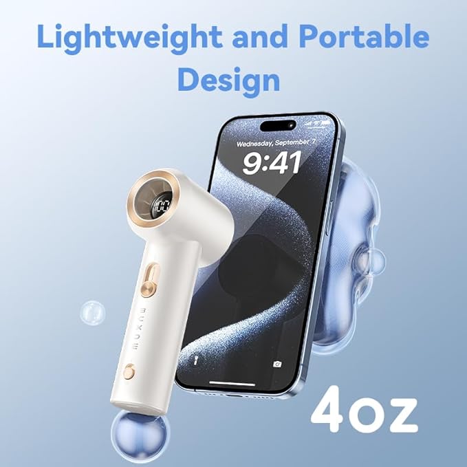 MUXNW Portable Fan For Travel Mini: Small Pocket Handheld Personal Rechargeable Battery Operated USB High Speed Keeping Cool In Hot Weather Beach Gifts For Women (white)