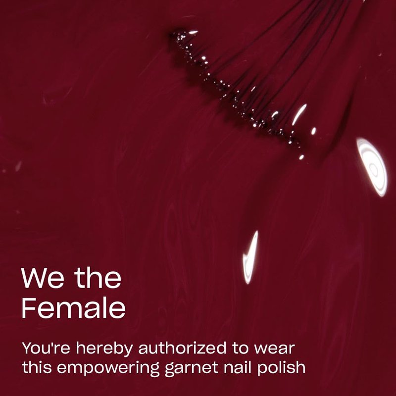 OPI Nail Lacquer We the Female | Opaque Dark Red Crème Chip Resistant Nail Polish | Washington DC Collection