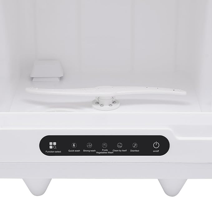 Portable Countertop Dishwasher, 5 Washing 12 Spouts Water Tank Leak-Proof Dry and 360° Rotation Flushing, Uitable for Homes Kitchen Apartments Dormitories Campers Rvs