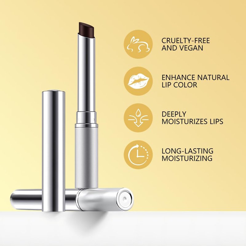 FeiCuiYun 2Pcs Black & Pink Honey Tinted Lip Balm Lip Gloss Lipstick, Sheer Hydrating Lip Gloss Tint, Moisturizing Lip Color for All Skin Tones, Nourishing Lip Balm with Natural Black Cherry