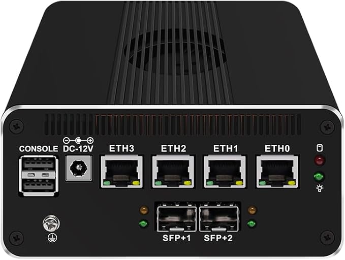 CWWK Intel Alder Lake N100(4C/4T Up to 3.4GHz)/N305(8C/8T Up to 3.8GHz) Dual SFP+10GbE Mini PC|4xIntel I226-V 2.5GbE |DDR5 Memory|PCI-E x4|HDMI+DP+Type-C (10 Gigabit N100, 32G RAM 1TB SSD)