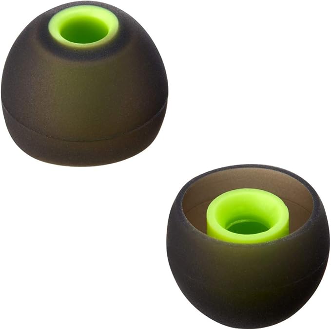 Earbud Tips High Quality Soft Silicone Earbuds Replacement Tips Fit for in-Ear Headphones(inner hole from 3.8mm - 4.2mm earphones)9 Pairs S/M/L,Black/Green