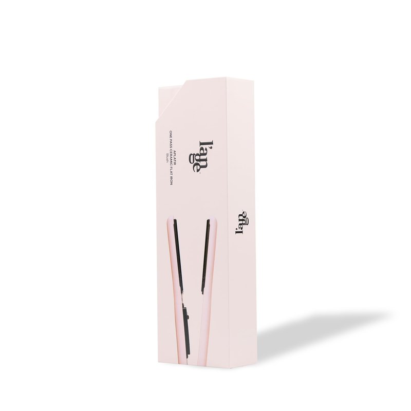 L'ANGE HAIR Aplatir Ceramic 1" Flat Iron | Adjustable Temp & Dual Voltage Hair Straightener | Tourmaline-Infused Plates for Smooth, Frizz-Free Styling | 1 Inch Styling Tool (Blush)