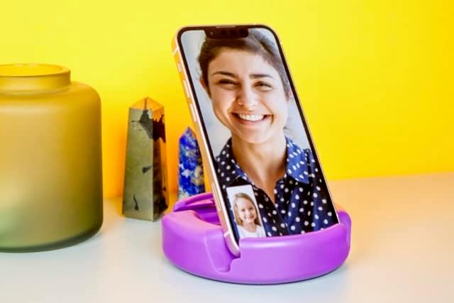 GoDonut Original – Smartphone and Tablet Stand – Compatible with Devices UP to 0.5" Thick Including Protective Cases - for use at Work, at Home, Travel and on-the-go - Yellow