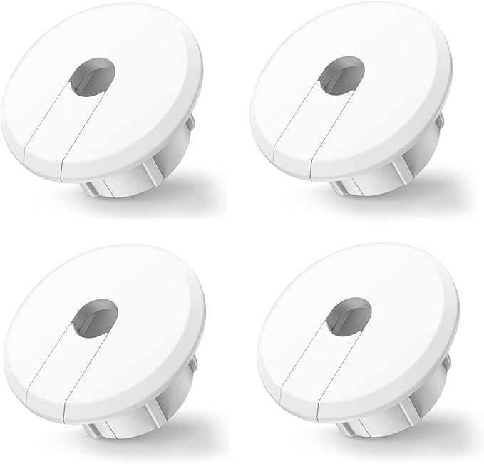 Sactulaz Wall Bushing Grommet for Starlink Dishy Router Ethernet adapter Cable, Starlink Cable Routing Kit Feed-Through for 1 inch Wall Hole and Furnitures Wire Hole (White, 4 Pack)
