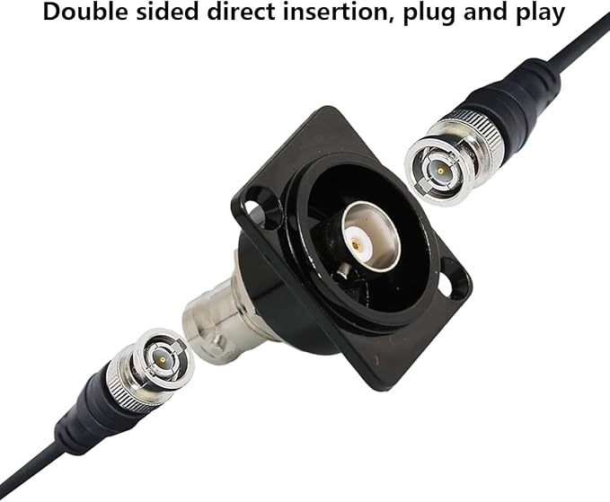 PENGLIN 5PCS BNC D Series Panel-Mount Connector, Coaxial BNC Female to Female Extension Coupler for Security Camera System Electronic Testing Instruments