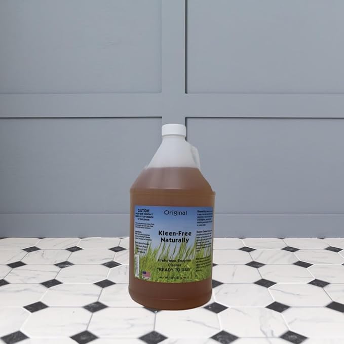 Naturally Preformed Enzyme Cleaner, Enzyme Solution, Multi-Purpose Cleaner, Laundry Additive and More - Ready to Use - Orginal Scent - 128oz (1 Gallon) - Pack of 2