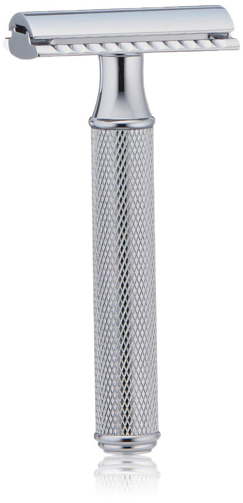 The Art of Shaving Safety Razor for Men - Includes 5 Safety Razor Blade Refills, Double Edged Razor with Closed Comb, Engraved Chrome Plated Handle